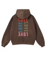 Bluzy męskie - Bluza Colors of Love Kolory Miłości Minimalizm Symbol Brązowy L - miniaturka - grafika 1