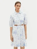 Sukienki - Fracomina Sukienka koszulowa FR25SD1010W404R8 Niebieski Regular Fit - miniaturka - grafika 1