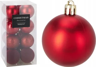 ZESTAW 16 BOMBEK CZERWONY - Bombki - miniaturka - grafika 1