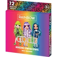 Kredki, ołówki, pastele i pisaki - Kredki świecowe okągłe RAINBOW HIGH - 12 kolorów - 8/90 mm - miniaturka - grafika 1