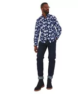 Koszule męskie - Joe Browns Męska koszula z nadrukiem lilii w kwiaty, NIEBIESKI, XXL - miniaturka - grafika 1