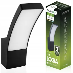 LAMPA ELEWACYJNA LED ZEWNĘTRZNA ŚCIENNA CZARNA KINKIET OGRODOWY 10W IP44 - Lampy ogrodowe - miniaturka - grafika 1