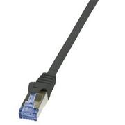 Patchcordy - LogiLink Kabel sieciowy CQ3063S CAT 6A S/FTP AWG 26/7 RJ45 3 m Czarny - miniaturka - grafika 1