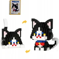 Klocki - Klocki konstrukcyjne BRICKS Kotek Czarny 421 el. Kolekcja Mały kotek - miniaturka - grafika 1