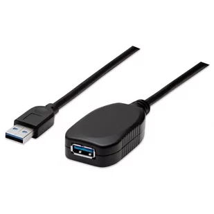 Manhattan Kabel USB aktywny USB 3.0 A-A M/F 5m niebieski KKMHKKBU0010 - Kable USB - miniaturka - grafika 1
