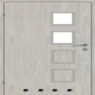 Drzwi wewnętrzne - Drzwi wewnętrzne z tulejami wentylacyjnymi Prato dąb szary 90 lewe Artens 5905996604438 - miniaturka - grafika 1