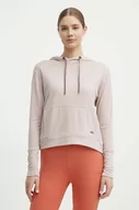 Bluzy damskie - Helly Hansen bluza sportowa Lifa Tech damska kolor różowy z kapturem gładka - miniaturka - grafika 1