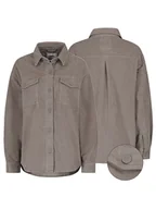 Kurtki damskie - Eight2Nine Koszula sztruksowa w kolorze szarobrązowym - miniaturka - grafika 1