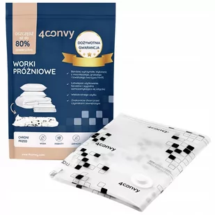 GRUBY worek próżniowy 50x70 na ubrania swetry kurtki bluzy koc 30% grubszy - Pokrowce na ubrania - miniaturka - grafika 1