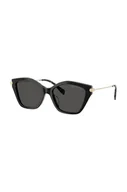 Okulary przeciwsłoneczne - Michael Kors okulary przeciwsłoneczne damskie kolor czarny 0MK2246U - miniaturka - grafika 1