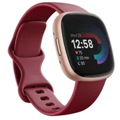 Smartwatch - Fitbit Versa 4 Bordowy - miniaturka - grafika 1