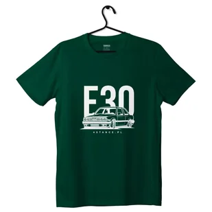 T-shirt koszulka BMW E30 Classic Butelkowa zieleń-M - Odzież do sportów motorowych - miniaturka - grafika 1