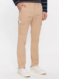 Tommy Jeans Spodnie materiałowe Austin DM0DM18341 Beżowy Slim Fit - Spodnie męskie - miniaturka - grafika 1