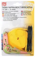 Pasy transportowe - Profast Pas ściągający z grzechechotką 5m/25mm +2 haki PROFAST - miniaturka - grafika 1