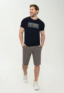 Koszulki męskie - Męski t-shirt z napisem T-LINER - Volcano - grafika 1