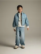 Spodnie i spodenki dla dziewczynek - Reserved - Jeansy baggy - niebieski - miniaturka - grafika 1