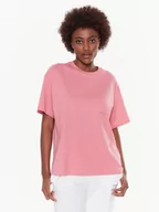 Koszulki i topy damskie - Trussardi T-Shirt Greyhound Backprint 56T00559 Różowy Loose Fit - miniaturka - grafika 1