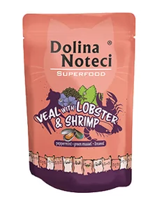 Dolina Noteci Superfood cielęcina z homarem i krewetkami saszetka 85g 41790-uniw - Mokra karma dla kotów - miniaturka - grafika 1