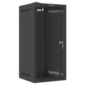 Szafy rack - Lanberg Szafa wisząca 10'' 12U 280x310 czarna FLAT PACK WF10-2312-10B - miniaturka - grafika 1
