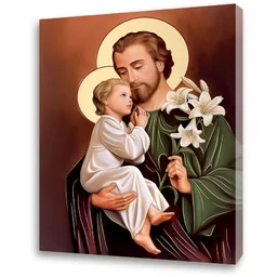 Obraz religijny na płótnie Święty Józef - Ikony i obrazy sakralne - miniaturka - grafika 1