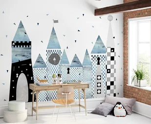 Tapeta dziecięca Blue Wonderland (mural ) - Tapety - miniaturka - grafika 1