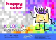 Podobrazia, bloki, papiery - Happy Color, Blok rysunkowy A4 80G Kolorowy, Pakiet 20szt. - miniaturka - grafika 1