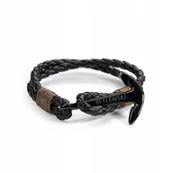 Bransoletki - Betlewski, Bransoletka damska, skóra rzemyki kotwica, 15,5 cm - miniaturka - grafika 1