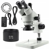 Mikroskopy i lupy - MIKROSKOP STEREOSKOPOWY TRINOKULAROWY ROSFIX OŚWIETLACZ 56X SOCZEWKA 0,5X - miniaturka - grafika 1