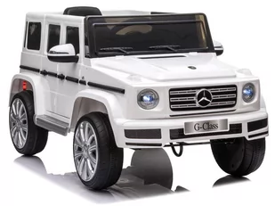 LEAN CARS Samochód na akumulator Mercedes G500 biały 7912 - Pojazdy elektryczne dla dzieci - miniaturka - grafika 1