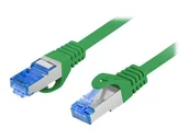 Kable miedziane - LANBERG Patchcord Cat.6A S/FTP LSZH CCA 0.25m green - miniaturka - grafika 1