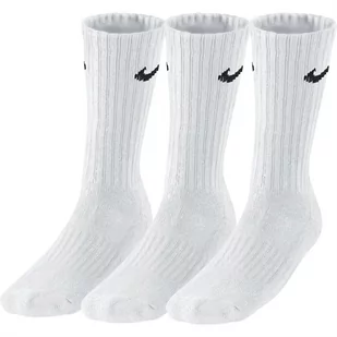 Skarpety NIKE Długie Białe Sportowe 3-pak Męskie SX4508-101 - Skarpetki damskie - miniaturka - grafika 1