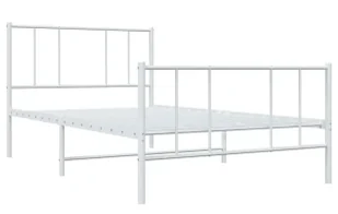 Loftowe metalowe łózko białe 100x200 cm Bilbao - Łóżka - miniaturka - grafika 1