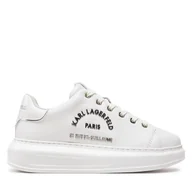 Sneakersy damskie - Sneakersy KARL LAGERFELD KL62539K Biały - miniaturka - grafika 1