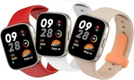 Akcesoria do smartwatchy - 3x PASEK DO ZEGARKA XIAOMI REDMI WATCH 3 SILIKON BIAŁY CZERWONY BEŻOWY - miniaturka - grafika 1