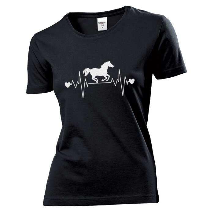 Koszulka damska Linia Życia EKG Koń Konie M