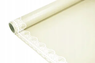 Folio-papier celofanowa florystyczna rolka 9y 50 cm wzór SATYNA KOR. KREM - Folia, papier śniadaniowy, serwetki - miniaturka - grafika 1