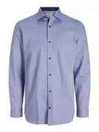 Koszule męskie - Bestseller A/S Męska koszula z detalami Jprblaparker L/S Noos koszula rekreacyjna, Cashmere Blue/Fit:Slim Fit, L - miniaturka - grafika 1