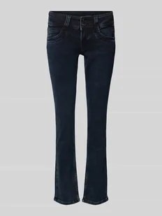 Jeansy o kroju slim fit z 5 kieszeniami - Spodnie damskie - miniaturka - grafika 1