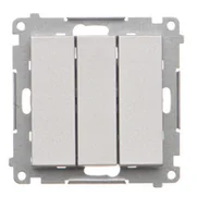 Wyłączniki światła i elektryczne - Wyłącznik potrójny Simon 55 - aluminium mat - miniaturka - grafika 1