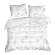 Pościel - Pościel 220x200 cm Flora Kwiaty biało-turkusowa - miniaturka - grafika 1