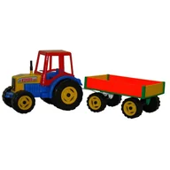 Samochody i pojazdy dla dzieci - FHU SKRZAT Zabawka traktor z przyczepą dla chłopców 6011 - miniaturka - grafika 1
