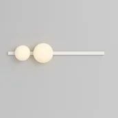 Lampy ścienne - Kinkiet łazienkowy Grada 2 w białym kolorze z kulistymi kloszami ze szkła - miniaturka - grafika 1