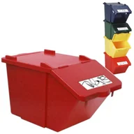 Kosze na śmieci - FENIKS Meva Pojemnik do sortowania odpadów piętrowy czerwony 45L - miniaturka - grafika 1