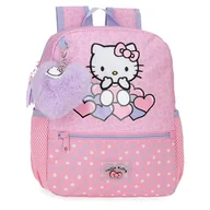 Plecaki szkolne i tornistry - Hello Kitty Hearts & Dots Plecak szkolny Różowy 23x28x10 cms Poliester 6,44L, Różowy kolor, plecak szkolny - miniaturka - grafika 1