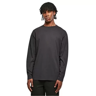 Koszulki męskie - Urban Classics Męski T-Shirt Heavy Oversized Garment Dye Longsleeve Black XL, czarny, XL - grafika 1