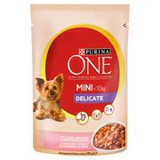 Mokra karma dla psów - Purina One Mini Delicate Dog Łosoś i Ryż 100g - miniaturka - grafika 1