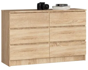 Skandynawska komoda do salonu dąb sonoma T6-F09 - Komody Skandynawska komoda do salonu dąb sonoma T6-F09 - Komody - miniaturka - grafika 1