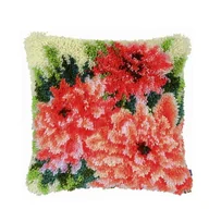 Prace ręczne dla dzieci - Szydełkowanie na kanwie - Poduszka Astry - miniaturka - grafika 1