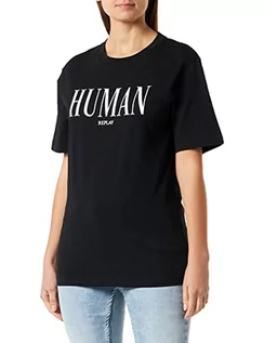 Koszulki i topy damskie - Replay T-shirt damski z krótkim rękawem, 098 BLACK, S - grafika 1