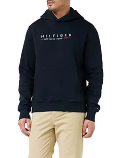 Tommy Hilfiger Męska bluza z kapturem Hilfiger New York, Pustynne niebo, XS - Bluzy męskie - miniaturka - grafika 1